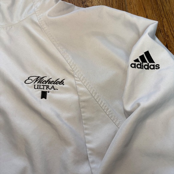 VTG y2k Adidas Golf Michelob Ultra 1/4 Zip Windbreaker Jacket Mens M PGA Tour - Picture 2 of 12